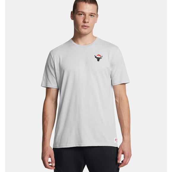 NWT Under Armour Project Rock Red One Gains Men's T-Shirt in Pitch Grey size XL - Picture 1 of 8